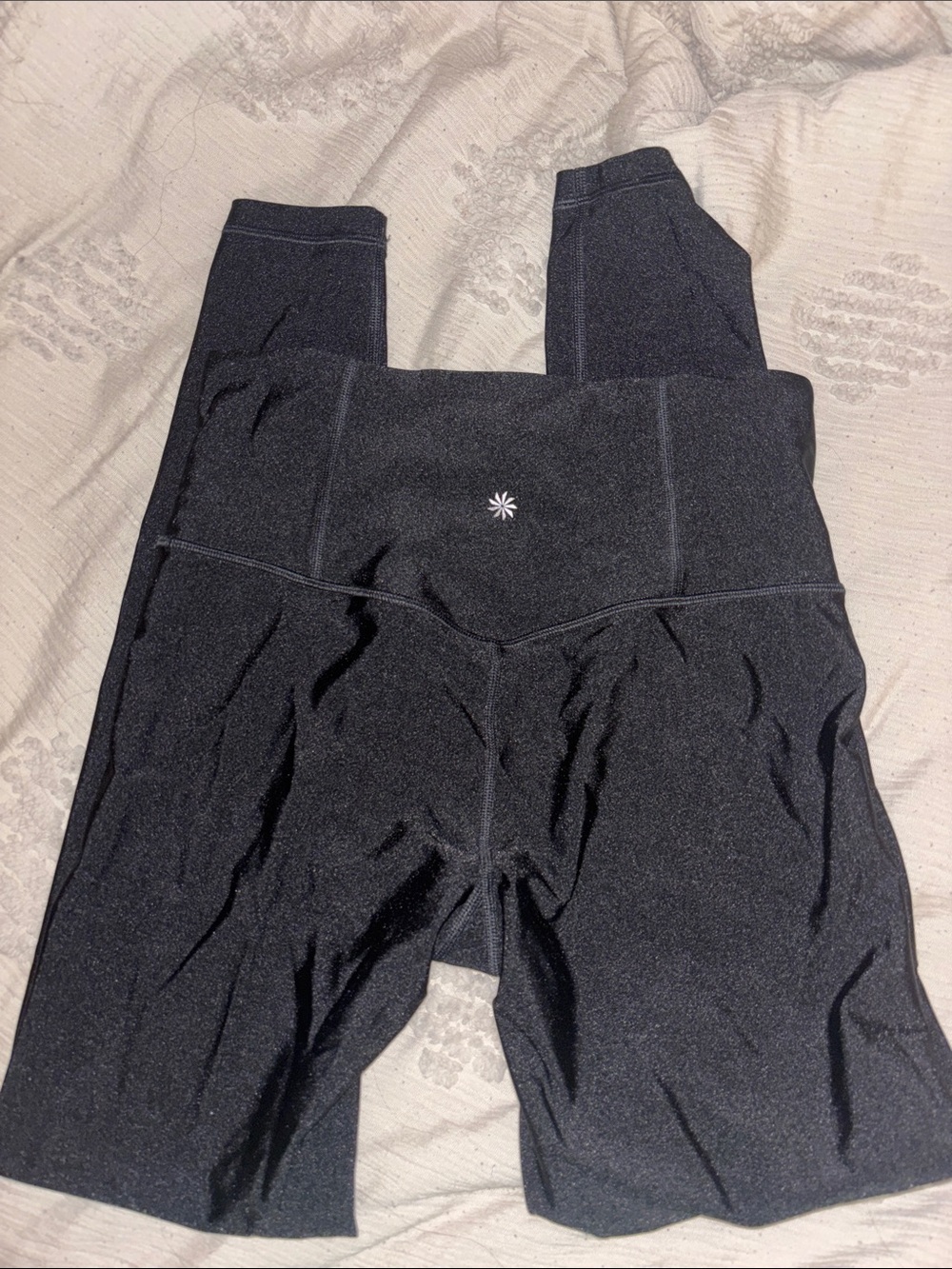 Athleta Black Sheen Active Leggings